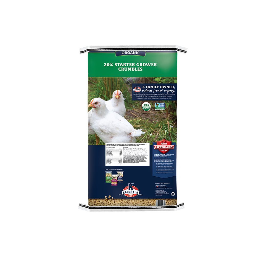 20% Organic Chick and Meatbird Starter Grower (Crumble)